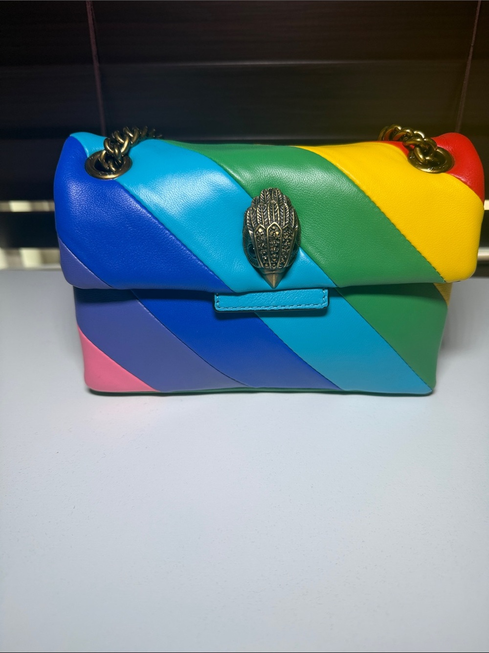 Kurt Geiger - Multicolor Rainbow Leather Shoulder Bag